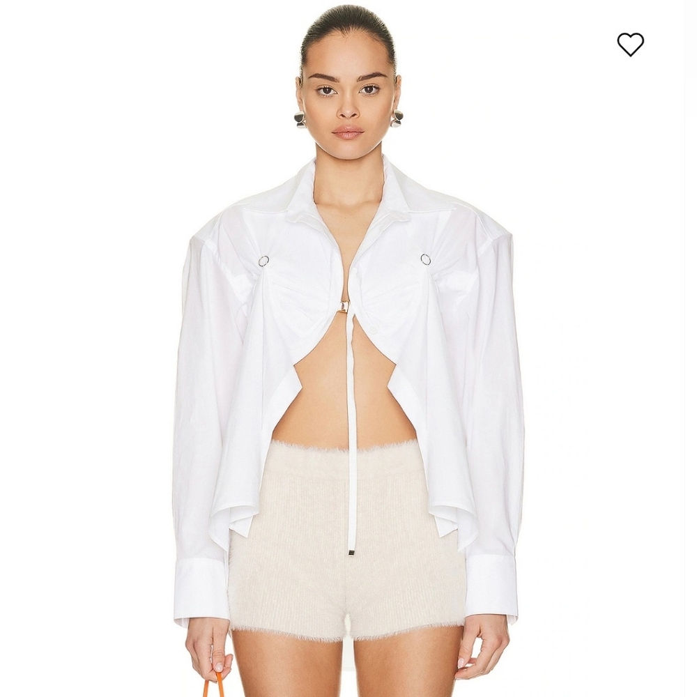 JACQUEMUS AMARA CROP SHIRT XS
